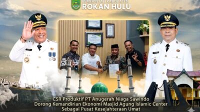 CSR Produktif PT Anugerah Niaga Sawindo Dorong Kemandirian Ekonomi Masjid Agung Islamic Center Sebagai Pusat Kesejahteraan Umat.