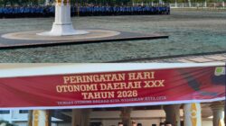 Lapas Pasir Pangarayan Hadiri Upacara Peringatan Hari Otonomi Daerah ke-XXX di Rokan Hulu