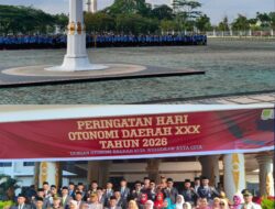 Lapas Pasir Pangarayan Hadiri Upacara Peringatan Hari Otonomi Daerah ke-XXX di Rokan Hulu