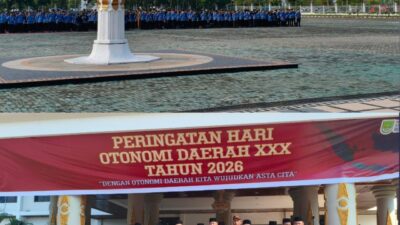 Lapas Pasir Pangarayan Hadiri Upacara Peringatan Hari Otonomi Daerah ke-XXX di Rokan Hulu