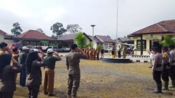 Kapolsek Rambah Samo Pimpin Apel Kesiap Siagaan Dalam Rangka Antisipasi Karhutla 2026,Tegas Tidak Ada Ampun