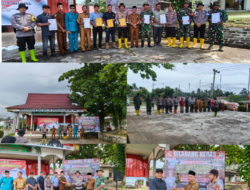 Pemdes Teluk Aur,Bersama Polsek Rambah Samo,Gelar Apel Kesiap Siagaan Antisipasi Karhutla.