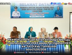 PKK Rohul Perkuat Peran Strategis Menuju Indonesia Emas 2045 pada Peringatan HKG ke-54 Di Kecamatan Tambusai