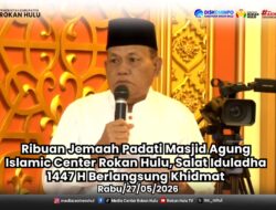 Ribuan Jemaah Padati Masjid Agung Islamic Center Rokan Hulu, Salat Iduladha 1447 H Berlangsung Khidmat