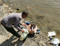 Polsek Ujung Batu Evakuasi Penemuan Mayat Bayi Perempuan di Pinggir Sungai Rokan