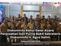 Penuh Haru, Diskominfo Rohul Gelar Acara Perpisahan Dan Purna Bakti Sekretaris Diskominfo H. Agus Salim.