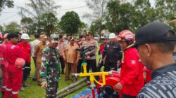 Polsek Bonai Darussalam Perkuat Kesiapsiagaan Karhutla, Seluruh Elemen di Bonai Darussalam Ikuti Apel dan Simulasi Penanganan Kebakaran