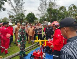 Polsek Bonai Darussalam Perkuat Kesiapsiagaan Karhutla, Seluruh Elemen di Bonai Darussalam Ikuti Apel dan Simulasi Penanganan Kebakaran