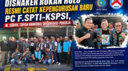 Disnaker Rohul Resmi Catat Kepengurusan Baru PC F.SPTI-KSPSI, M. Sahril Topan Nahkodai Organisasi Pekerja.