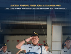 Lapas Pasir Pengaraian Laksanakan Upacara Peringatan Hari Lahir Pancasila Tahun 2026.