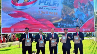 Kanit Reskrim Ujung Batu Sudarto Sihombing, Terima Penghargaan di HUT Bhayangkara ke-80 Tahun 2026.