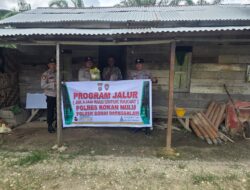 Polsek Bonai Darussalam Salurkan Bantuan Sosial melalui Program JALUR, Wujudkan Kehadiran Polri di Wilayah Pinggiran Sungai Rokan