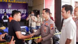 Konferensi Pers Polres Rokan Hulu Ungkap Rangkaian Kasus Curanmor, Satu Unit Mobil L300 dan 5 Unit Sepeda Motor Dikembalikan Kepada Korban