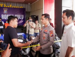 Konferensi Pers Polres Rokan Hulu Ungkap Rangkaian Kasus Curanmor, Satu Unit Mobil L300 dan 5 Unit Sepeda Motor Dikembalikan Kepada Korban