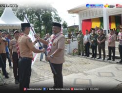 Bupati Anton Buka Bulan Bakti Pramuka 2026, Rohul Lepas 48 Kontingen Jambore Nasional ke Cibubur