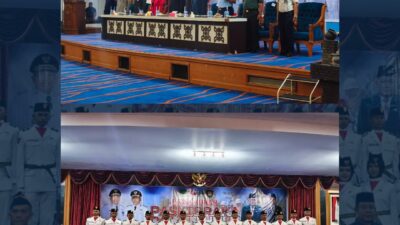 Lapas Kelas IIB Pasir Pangarayan Hadiri Pengukuhan Paskibraka Kabupaten Rokan Hulu Tahun 2026