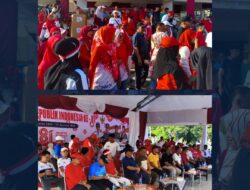 Lapas Kelas IIB Pasir Pangarayan Hadiri Jalan Santai dalam Rangka Memeriahkan HUT ke-81 Kemerdekaan RI Tingkat Kecamatan Rambah