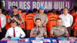 Polres Rohul Gelar Press Release, Bandar Narkotika di Rambah Ditangkap dengan Sabu 1,03 Kilogram dan 246 Butir Ekstasi