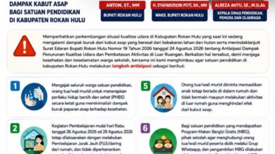 Antisipasi Kabut Asap, Atas Arahan Bupati Disdikpora Rokan Hulu Keluarkan Surat Edaran