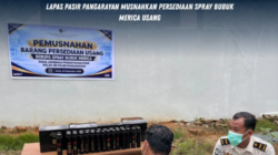 Tertib Kelola BMN, Lapas Pasir Pangarayan Musnahkan Persediaan Spray Bubuk Merica Usang