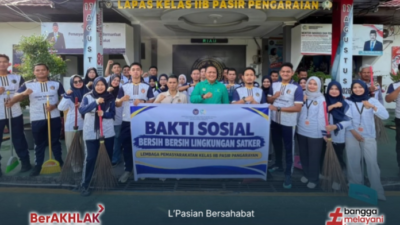 Lapas Pasir Pangarayan Gelar Gotong Royong Jaga Kebersihan Lingkungan
