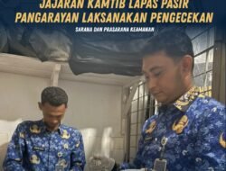 Jajaran Kamtib Lapas Pasir Pangarayan Laksanakan Pengecekan Sarana dan Prasarana Keamanan