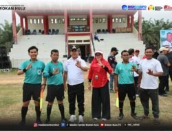 Dalam Rangka Memperingati Hari Pancasila dan Menyambut HUT Rohul Ke-27, Wabup Syafaruddin Poti Buka Turnamen Sepak Bola Antar SLTA se-Rohul