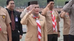 Hj, Sumiartini SH. Ketua DPRD Rohul Hadiri Apel Peringatan Hari Pramuka Ke-65 Tahun 2026.
