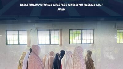Perkuat Pembinaan Kepribadian, Warga Binaan Perempuan Lapas Pasir Pangarayan Biasakan Salat Duha