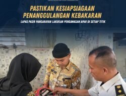 Pastikan Kesiapsiagaan Penanggulangan Kebakaran, Lapas Pasir Pangarayan Lakukan Pengawasan APAR di Setiap Titik