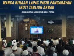 Warga Binaan Lapas Pasir Pangarayan Ikuti Tabligh Akbar Bersama Ustadz Abdul Somad Secara Virtual
